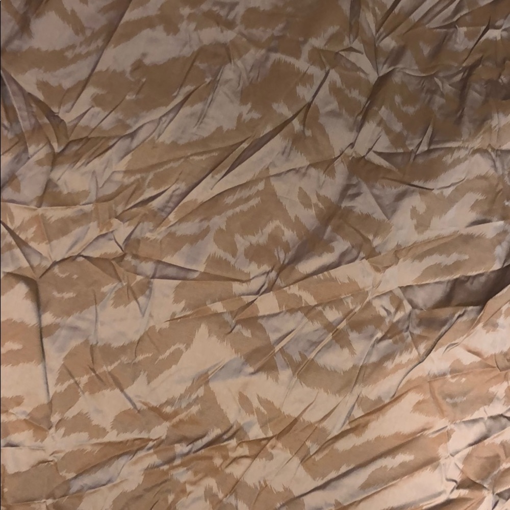 Nicole Miller gold and tan queen duvet cover